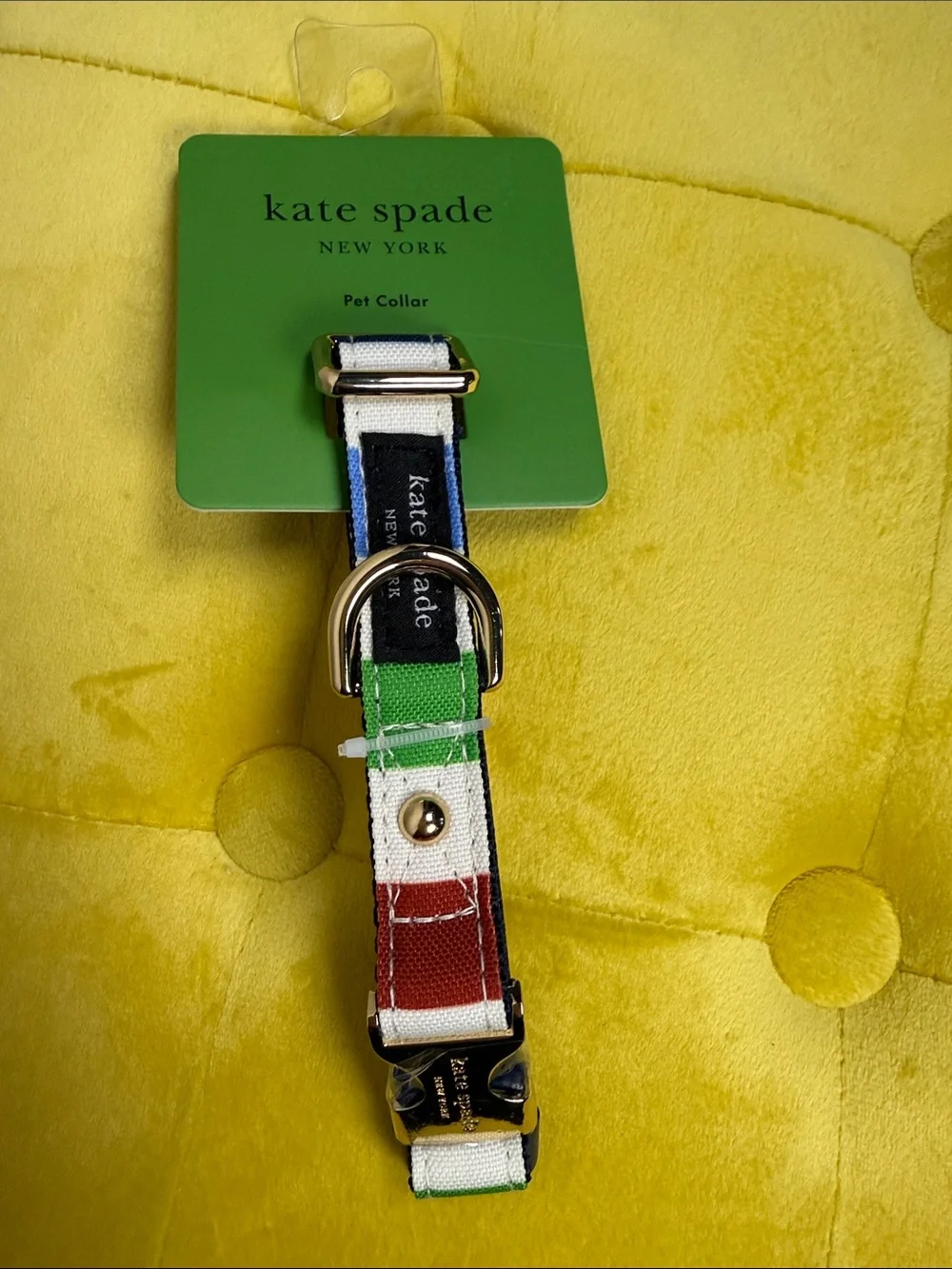 Kate Spade New York Adventure Stripe Dog Collar S/M 11